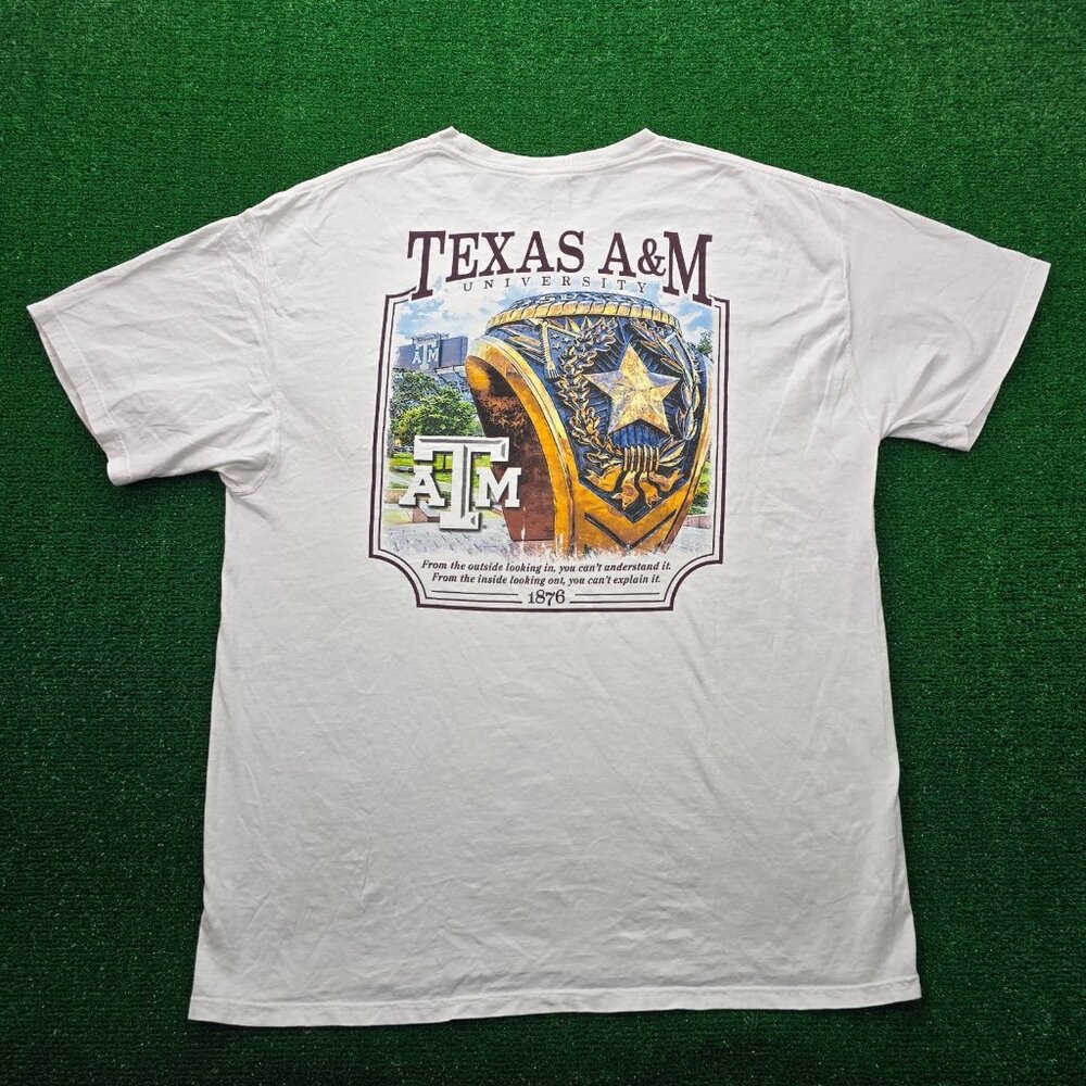 Texas‎ A&M Aggies Tshirt Mens XL White Short Sleeve University Football NCAA